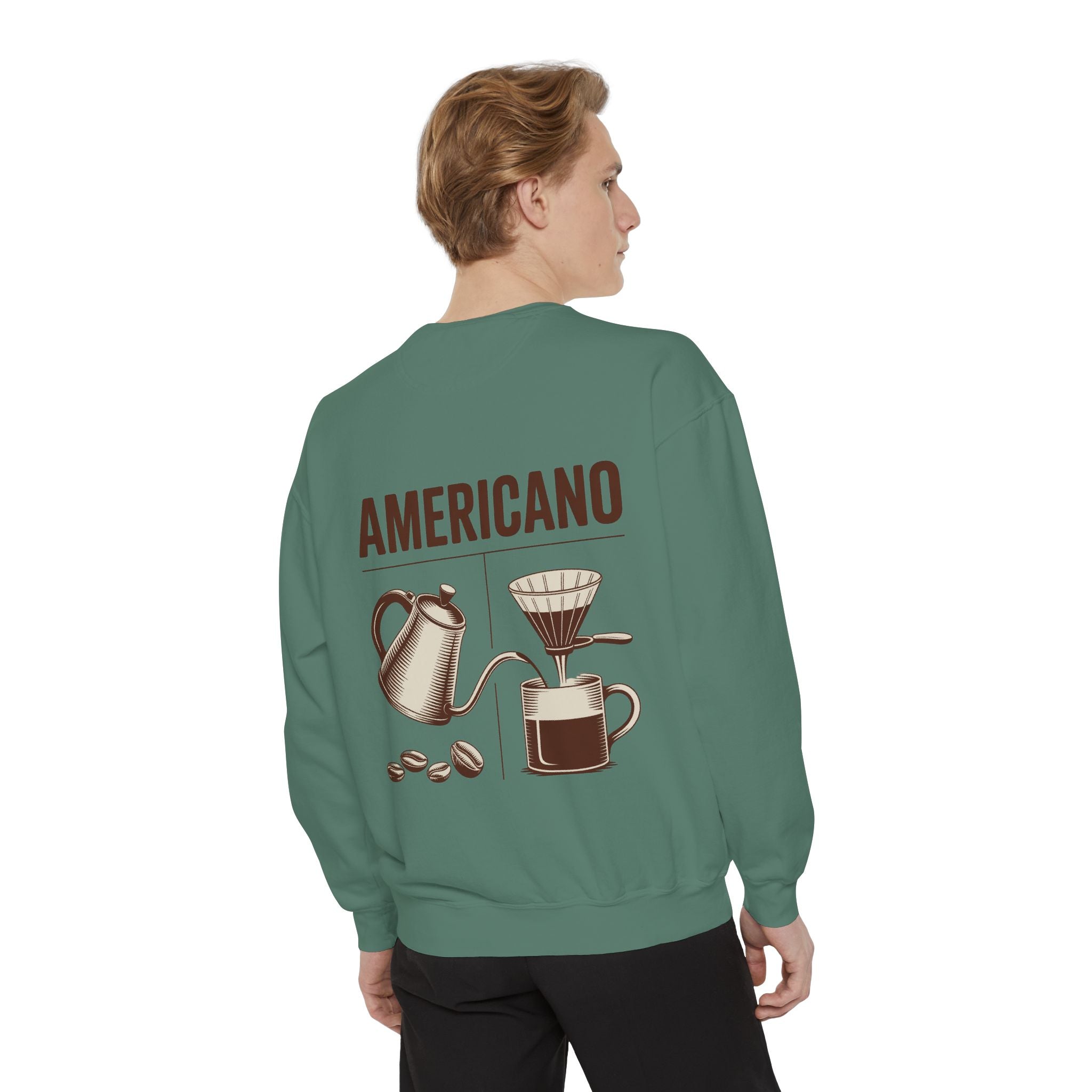Americano Coffee Sweatshirt — 'Aven Lore' Cozy Barista Crewneck