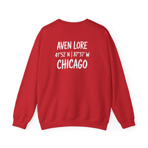 Chicago Coordinates Crewneck Sweatshirt — "Aven Lore" City Pride Pullover