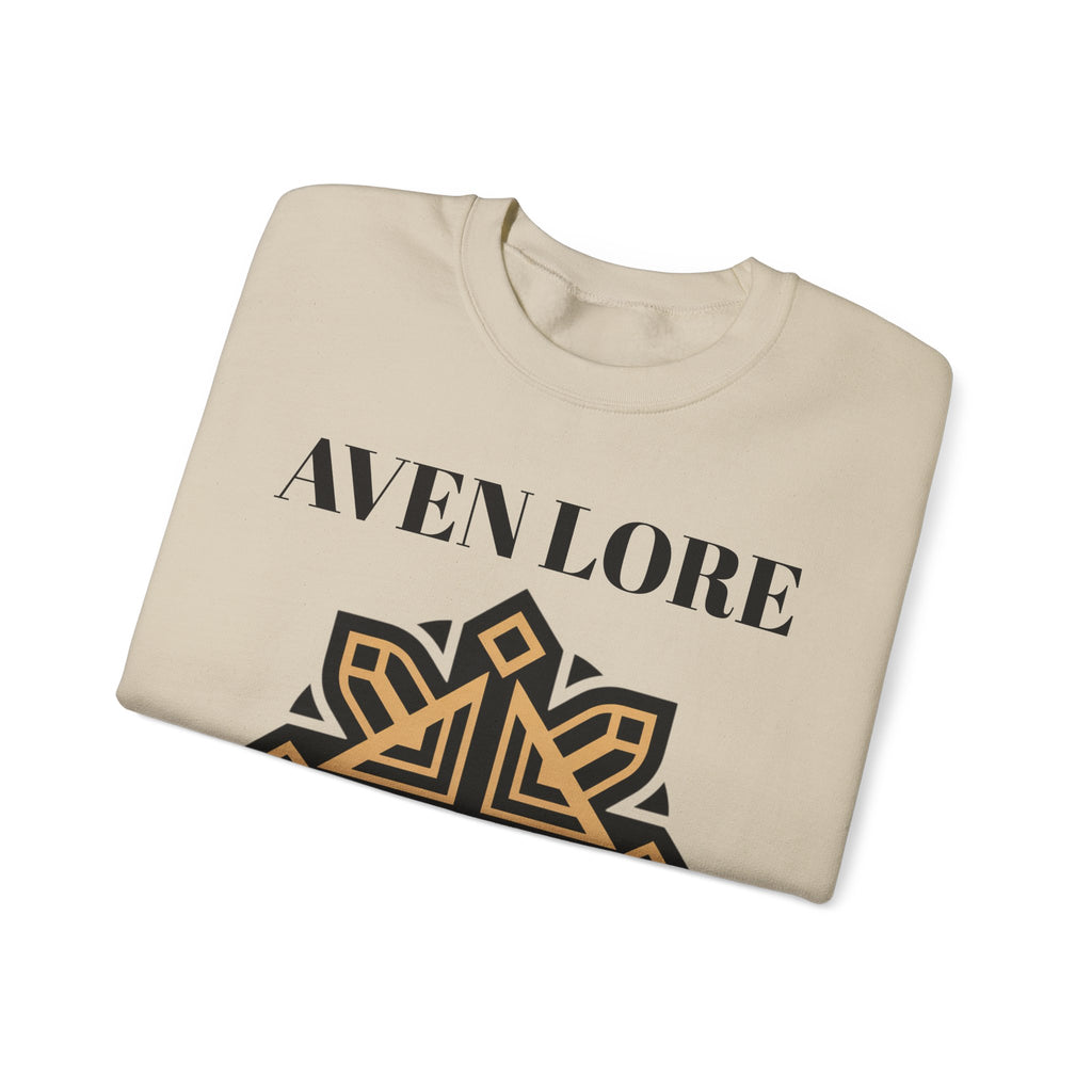 Aven Lore Crewneck Sweatshirt — Geometric Rune Emblem