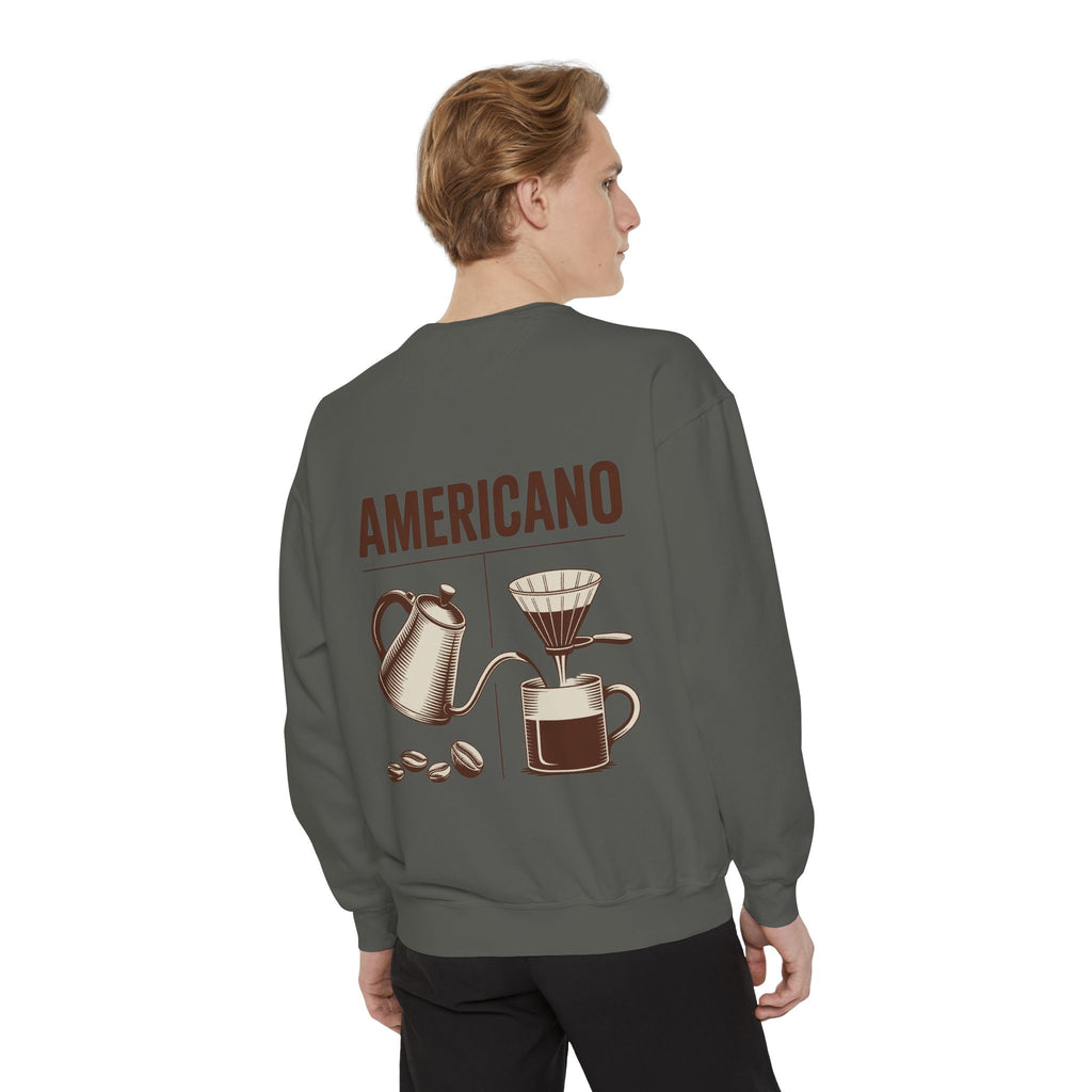 Americano Coffee Sweatshirt — 'Aven Lore' Cozy Barista Crewneck