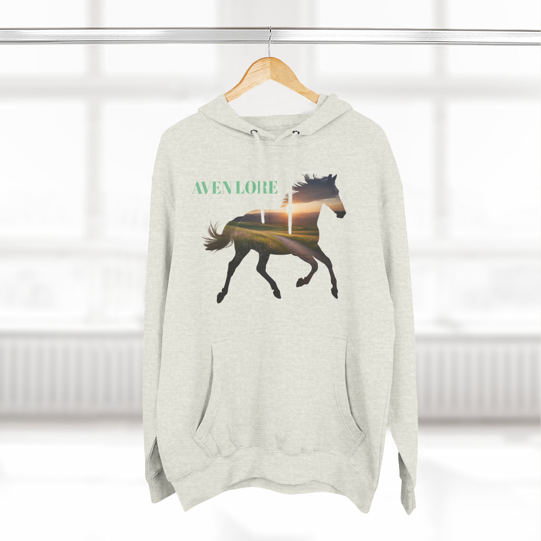 Equestrian Sunset Hoodie, Cozy Horse Lover Fleece Hoodie, Stylish Equine Gift, Perfect for Horse Riding, Warm Layer for Fall
