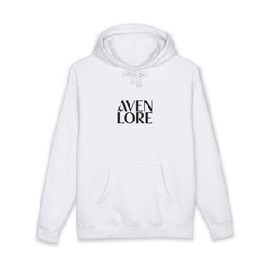 Aven Lore Hoodie — Minimal Logo Front & Ornamental Floral Back Pullover
