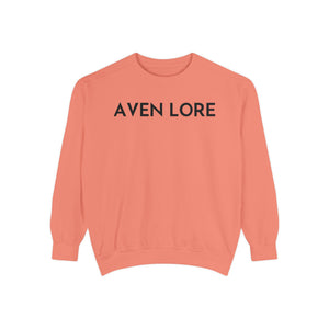 Aven Lore Sweatshirt — Vintage Red Rose Back Print Crewneck