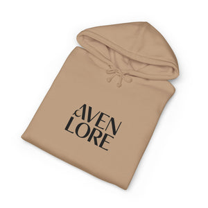 Aven Lore Hoodie — Minimal Logo Front & Ornamental Floral Back Pullover