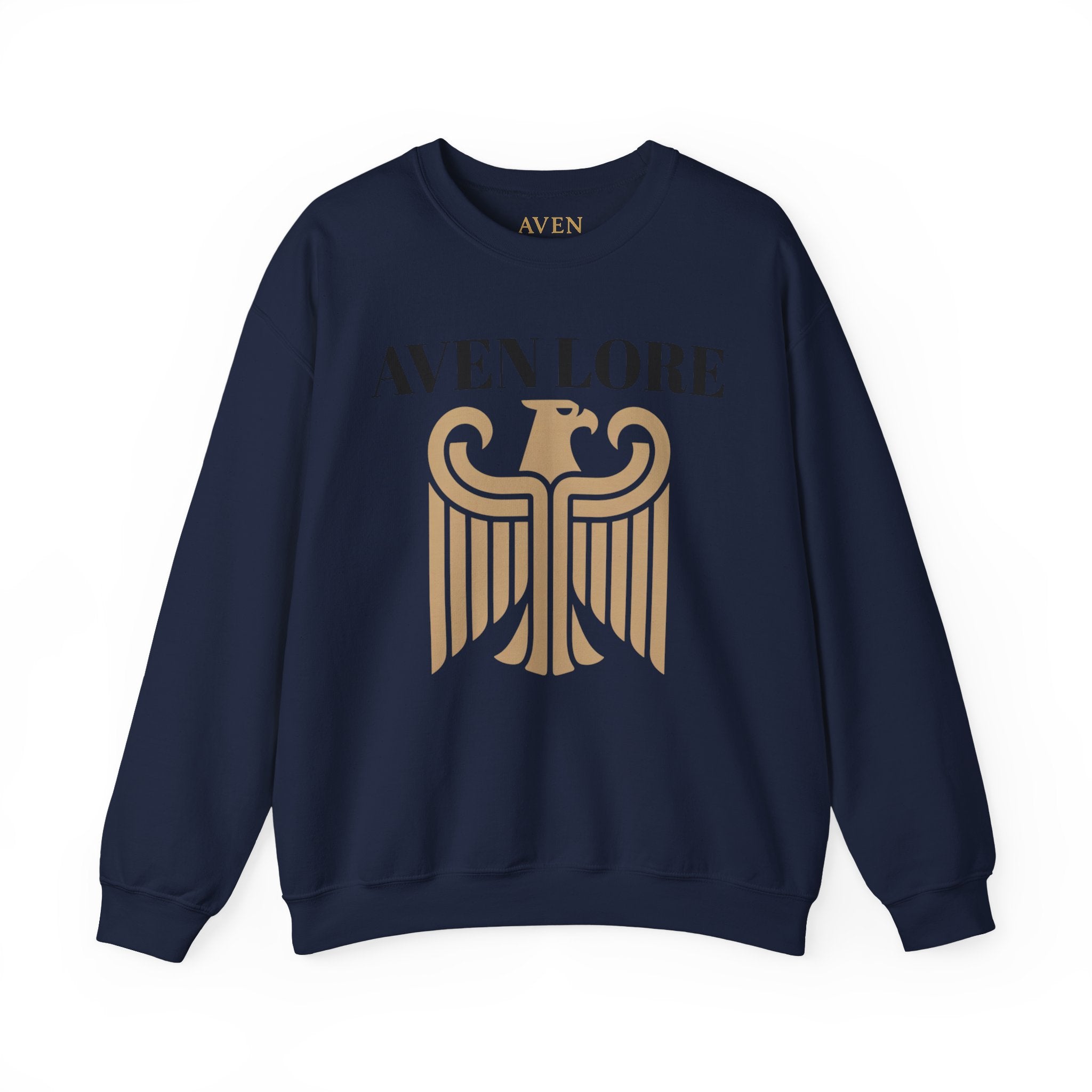 Aven Lore Crewneck Sweatshirt — Vintage Gold Eagle Graphic