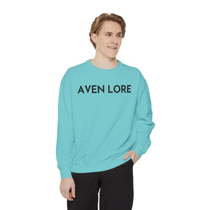 Aven Lore Sweatshirt — Vintage Red Rose Back Print Crewneck