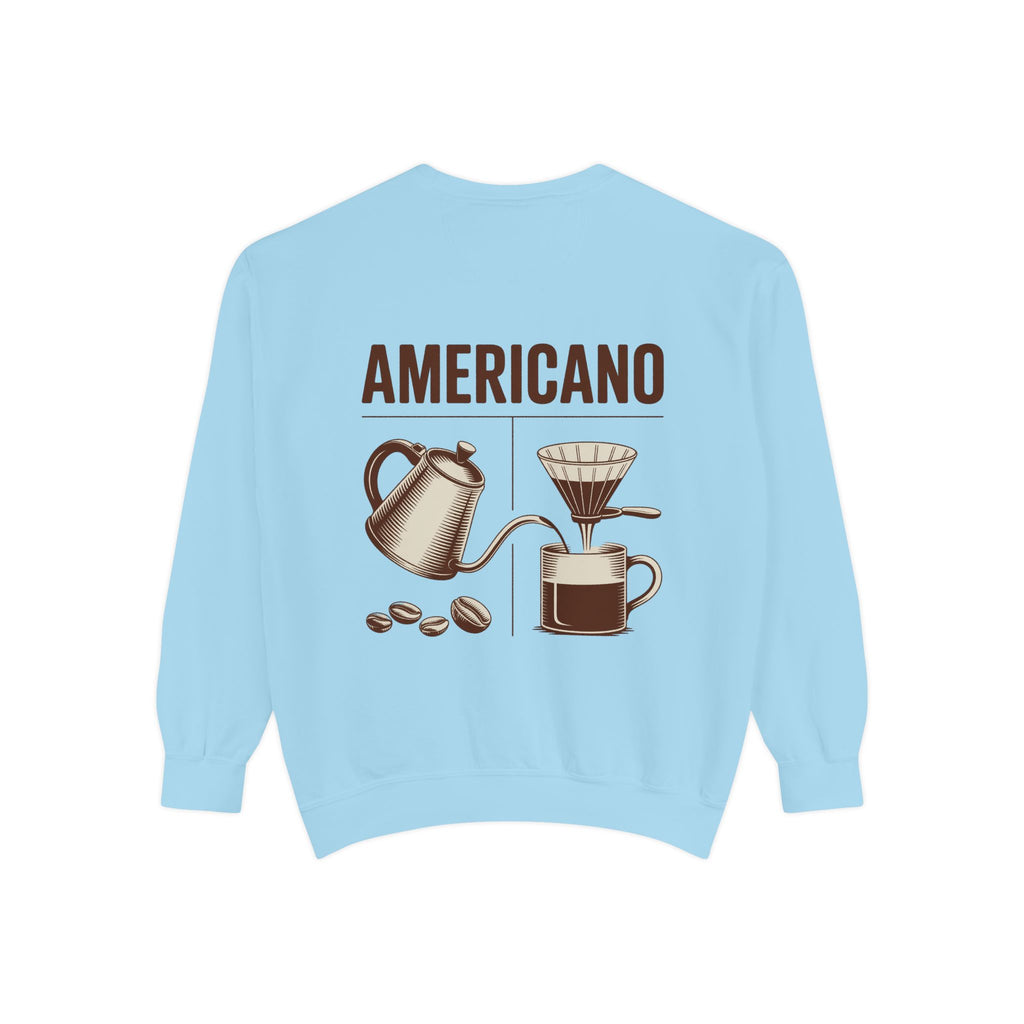 Americano Coffee Sweatshirt — 'Aven Lore' Cozy Barista Crewneck