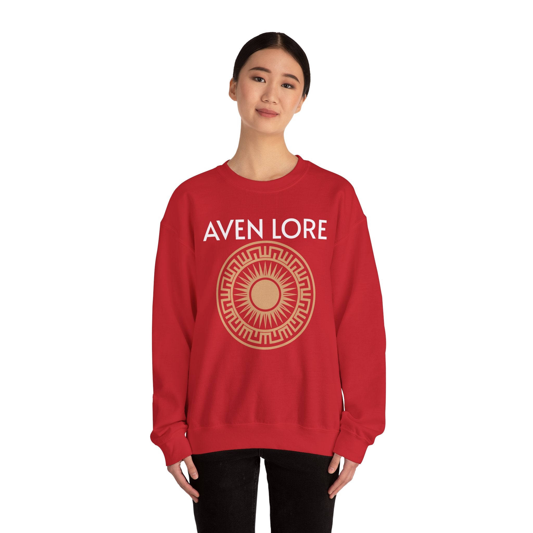 Aven Lore Sweatshirt — Mythic Sun Emblem Crewneck