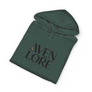 Aven Lore Hoodie — Minimal Brand Logo Hoodie with Abstract Organic Back Print