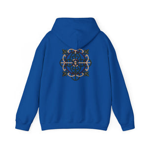Celtic Knot Ivy Hoodie — Floral Interlace Graphic Hooded Sweatshirt