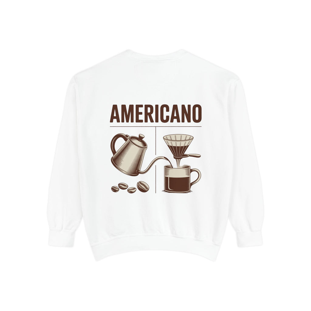 Americano Coffee Sweatshirt — 'Aven Lore' Cozy Barista Crewneck