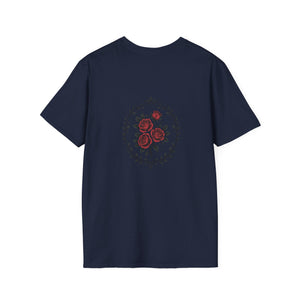 Floral Crest T-Shirt — Vintage Rose Back Print