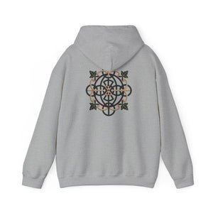 Celtic Knot Ivy Hoodie — Floral Interlace Graphic Hooded Sweatshirt