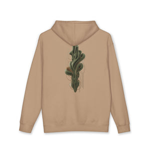 Aven Lore Hoodie — Minimal Brand Logo Hoodie with Abstract Organic Back Print