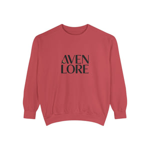 Aven Lore Sweatshirt — 'WHY NOT' Back Graphic Garment-Dyed Crewneck