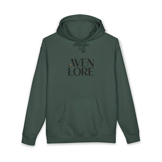 Aven Lore Hoodie — Minimalist Logo Pullover with 3D Block Back Design