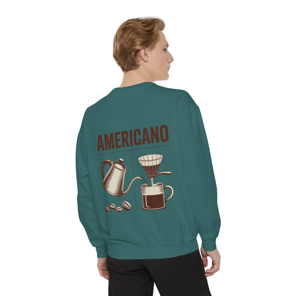 Americano Coffee Sweatshirt — 'Aven Lore' Cozy Barista Crewneck