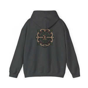 Celtic Knot Ivy Hoodie — Floral Interlace Graphic Hooded Sweatshirt