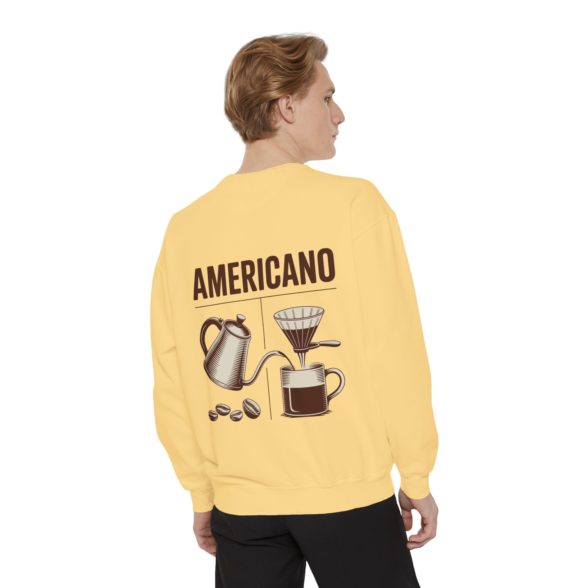 Americano Coffee Sweatshirt — 'Aven Lore' Cozy Barista Crewneck