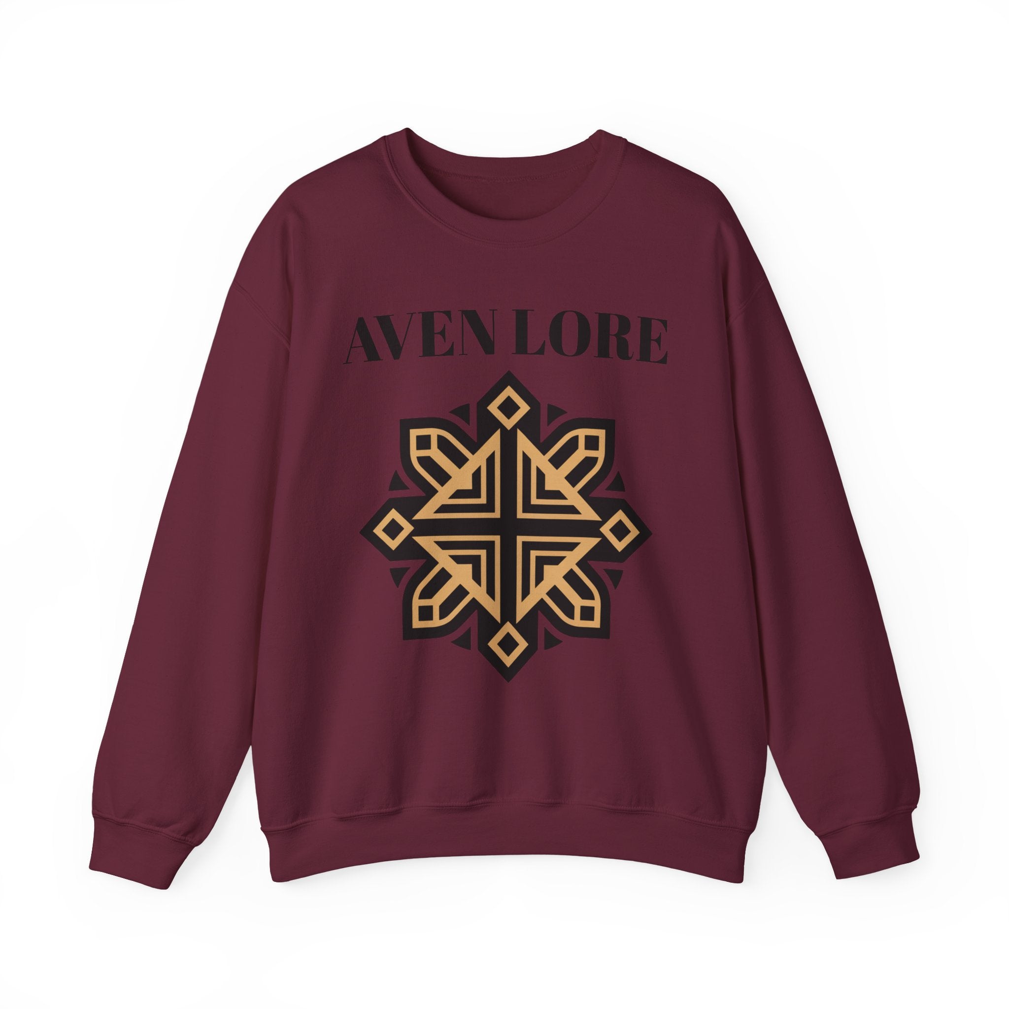 Aven Lore Crewneck Sweatshirt — Geometric Rune Emblem