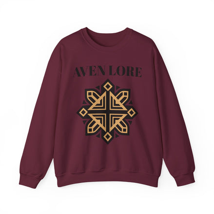 Aven Lore Crewneck Sweatshirt — Geometric Rune Emblem