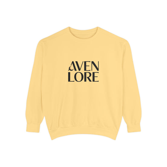 Aven Lore Sweatshirt — 'WHY NOT' Back Graphic Garment-Dyed Crewneck