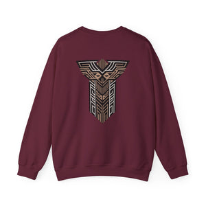 Aven Lore Crewneck Sweatshirt — Geometric Rune Emblem