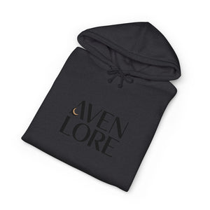 Aven Lore Hoodie — Minimalist Logo Pullover with 3D Block Back Design