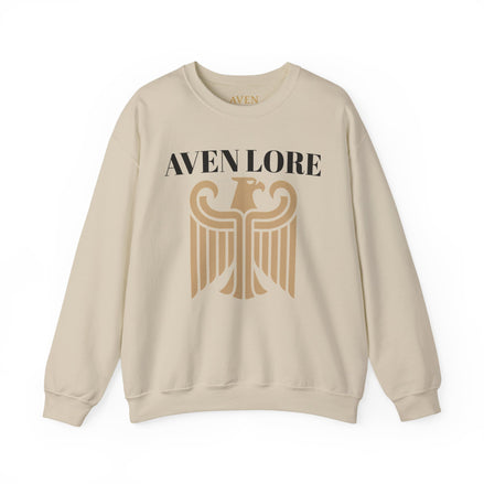 Aven Lore Crewneck Sweatshirt — Vintage Gold Eagle Graphic