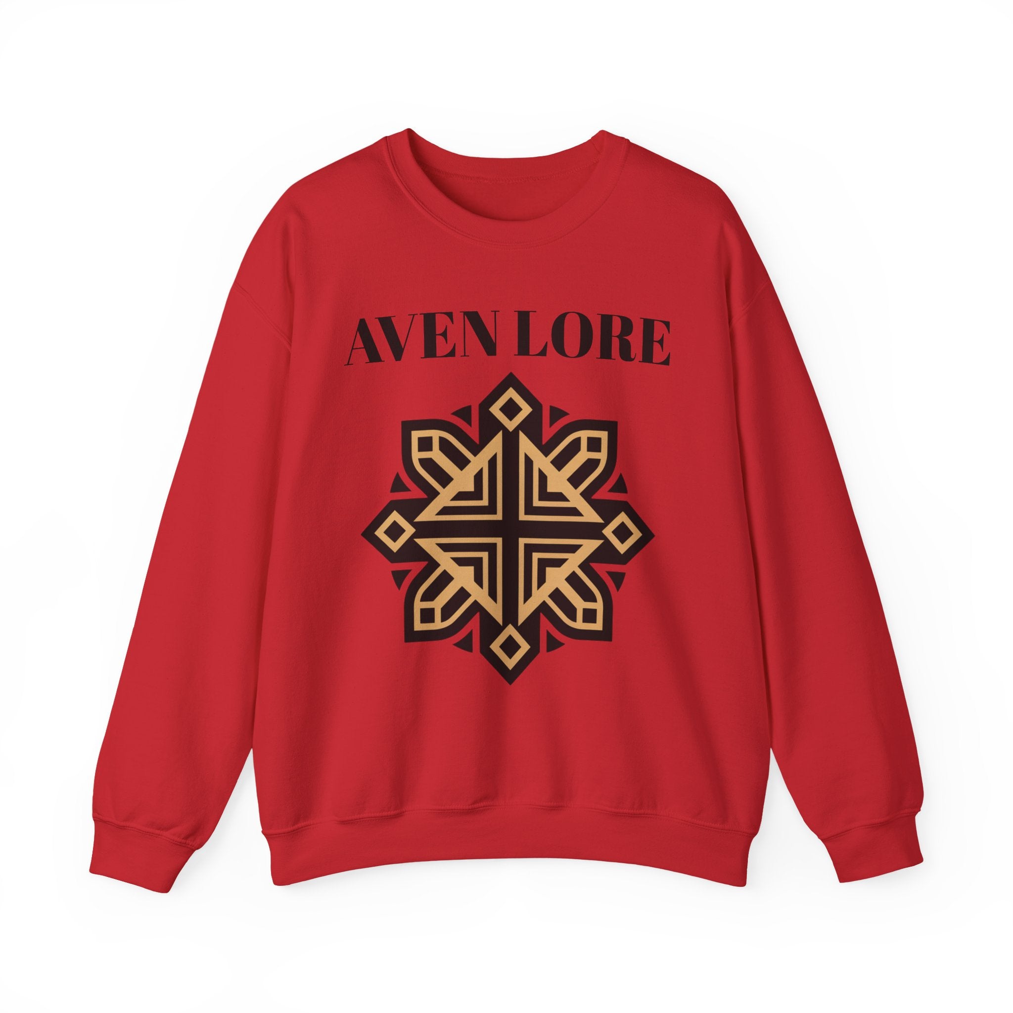 Aven Lore Crewneck Sweatshirt — Geometric Rune Emblem