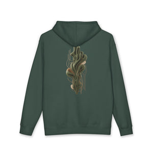 Aven Lore Hoodie — Minimal Brand Logo Hoodie with Abstract Organic Back Print