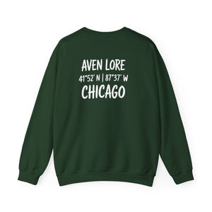Chicago Coordinates Crewneck Sweatshirt — "Aven Lore" City Pride Pullover