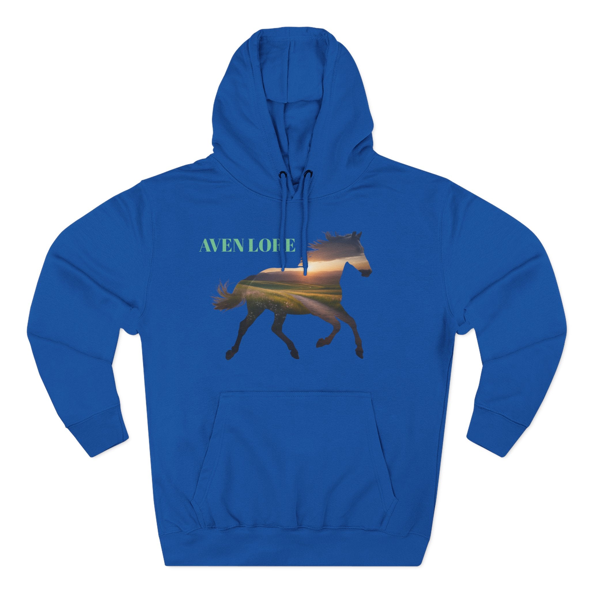 Equestrian Sunset Hoodie, Cozy Horse Lover Fleece Hoodie, Stylish Equine Gift, Perfect for Horse Riding, Warm Layer for Fall