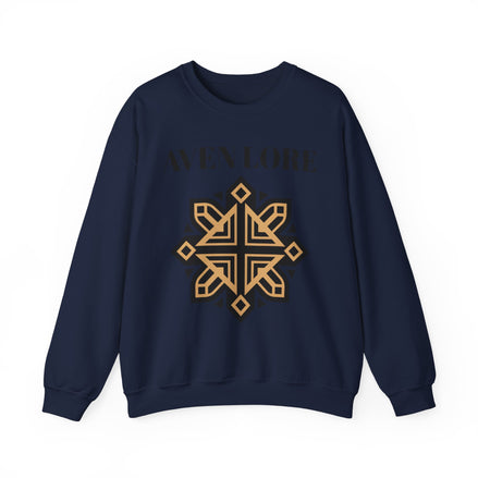 Aven Lore Crewneck Sweatshirt — Geometric Rune Emblem