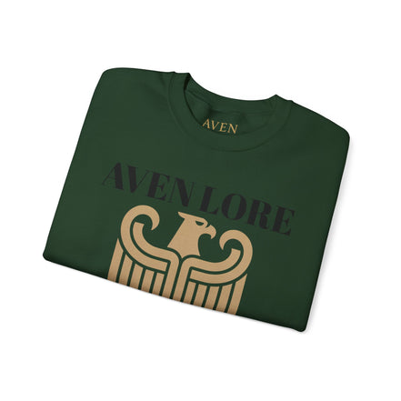 Aven Lore Crewneck Sweatshirt — Vintage Gold Eagle Graphic