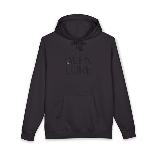 Aven Lore Hoodie — Minimal Brand Logo Hoodie with Abstract Organic Back Print