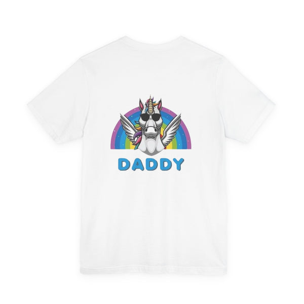 Daddy Unicorn T‑Shirt — Winged Unicorn Rainbow Graphic Tee