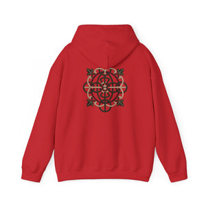 Celtic Knot Ivy Hoodie — Floral Interlace Graphic Hooded Sweatshirt