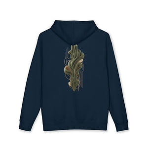 Aven Lore Hoodie — Minimal Brand Logo Hoodie with Abstract Organic Back Print