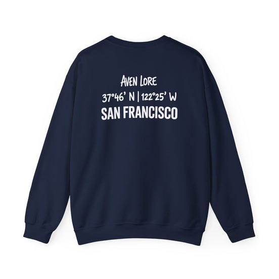 San Francisco Coordinates Crewneck Sweatshirt — Aven Lore City Skyline Pullover