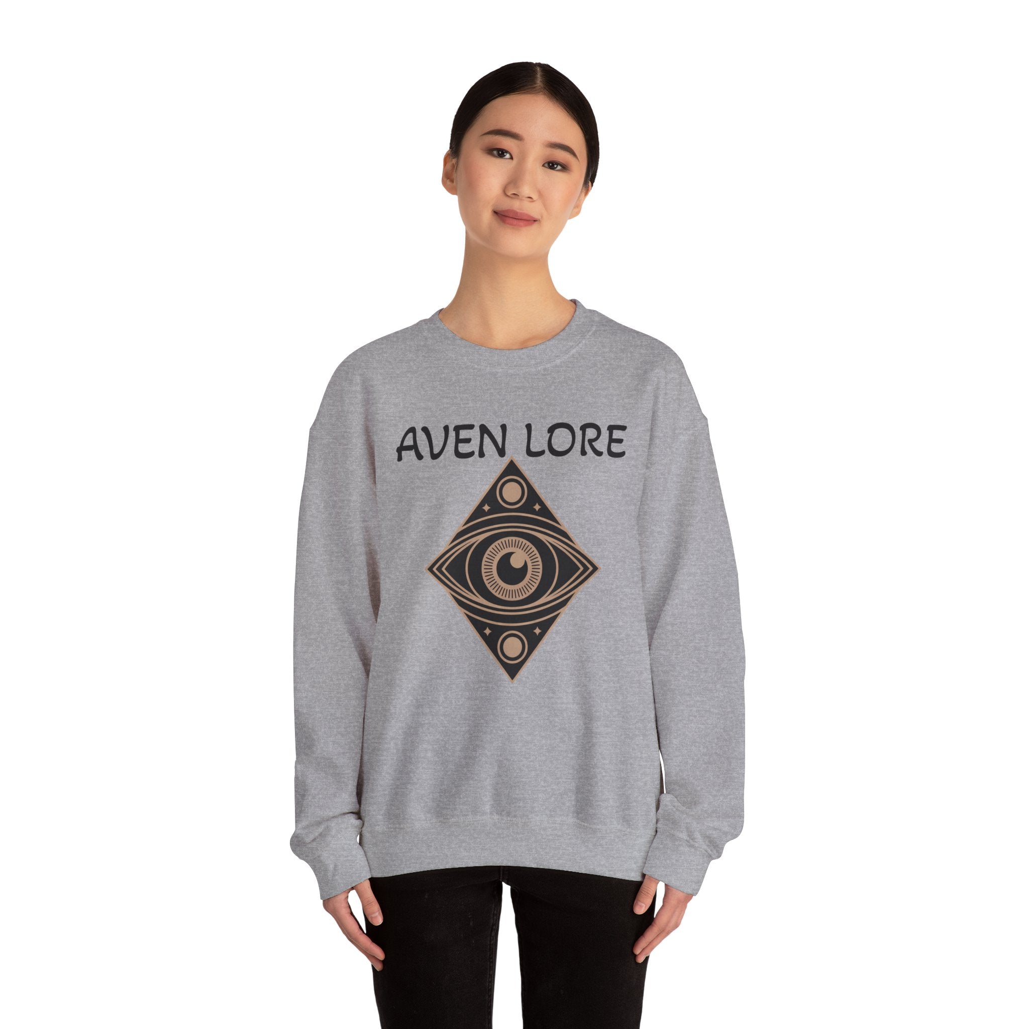 Aven Lore Crewneck Sweatshirt — Mystical Eye Graphic Pullover
