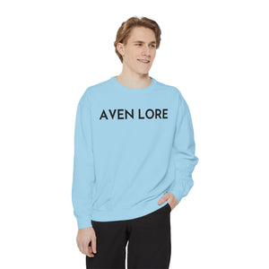 Aven Lore Sweatshirt — Vintage Red Rose Back Print Crewneck