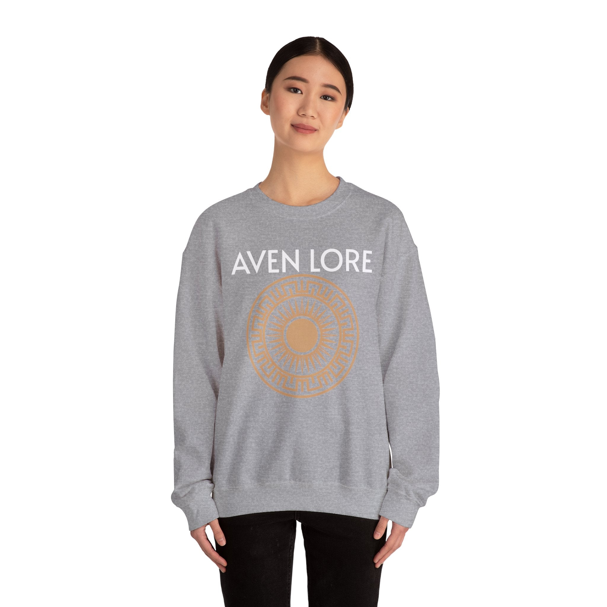 Aven Lore Sweatshirt — Mythic Sun Emblem Crewneck