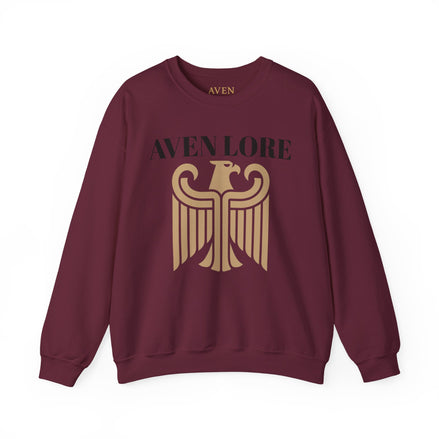 Aven Lore Crewneck Sweatshirt — Vintage Gold Eagle Graphic