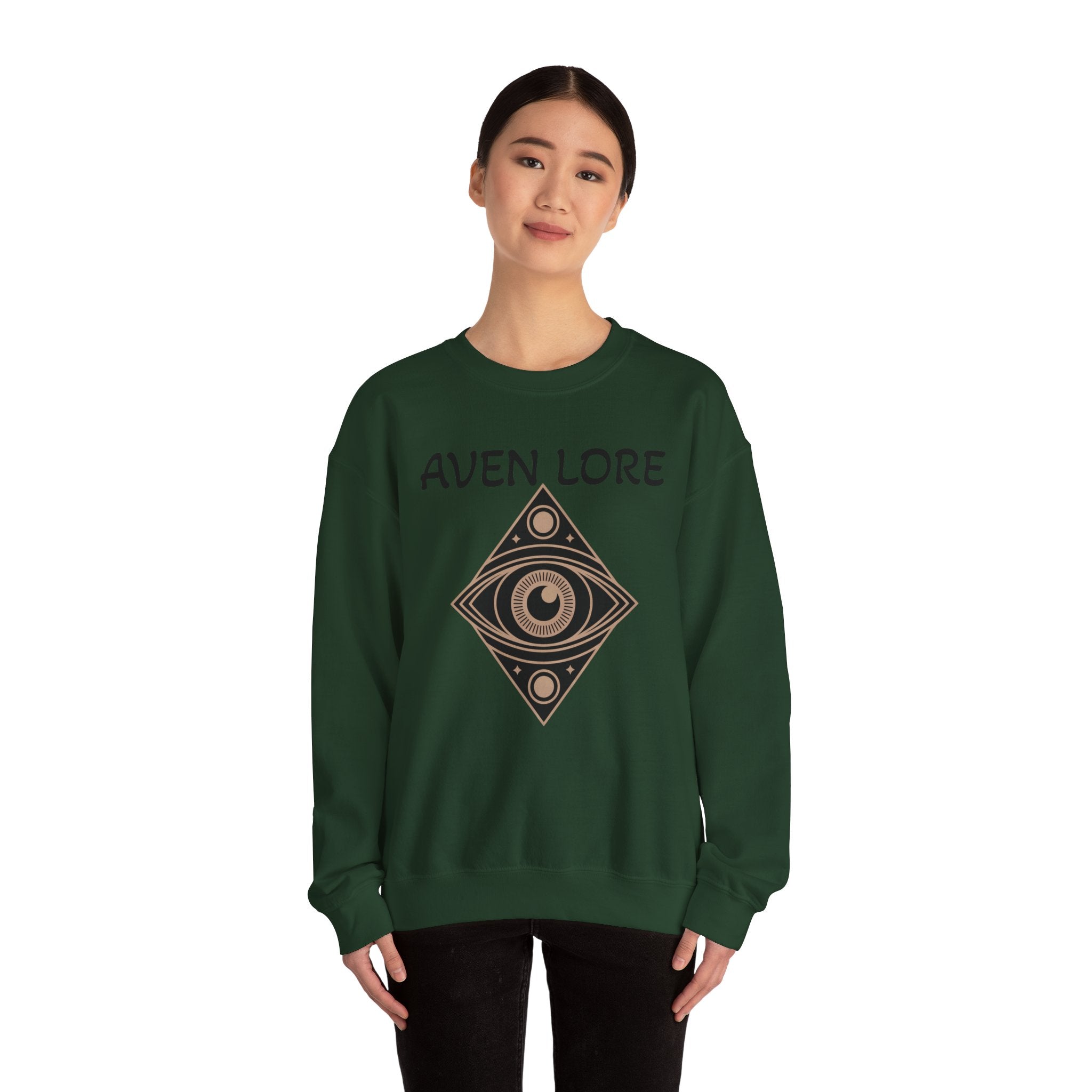 Aven Lore Crewneck Sweatshirt — Mystical Eye Graphic Pullover