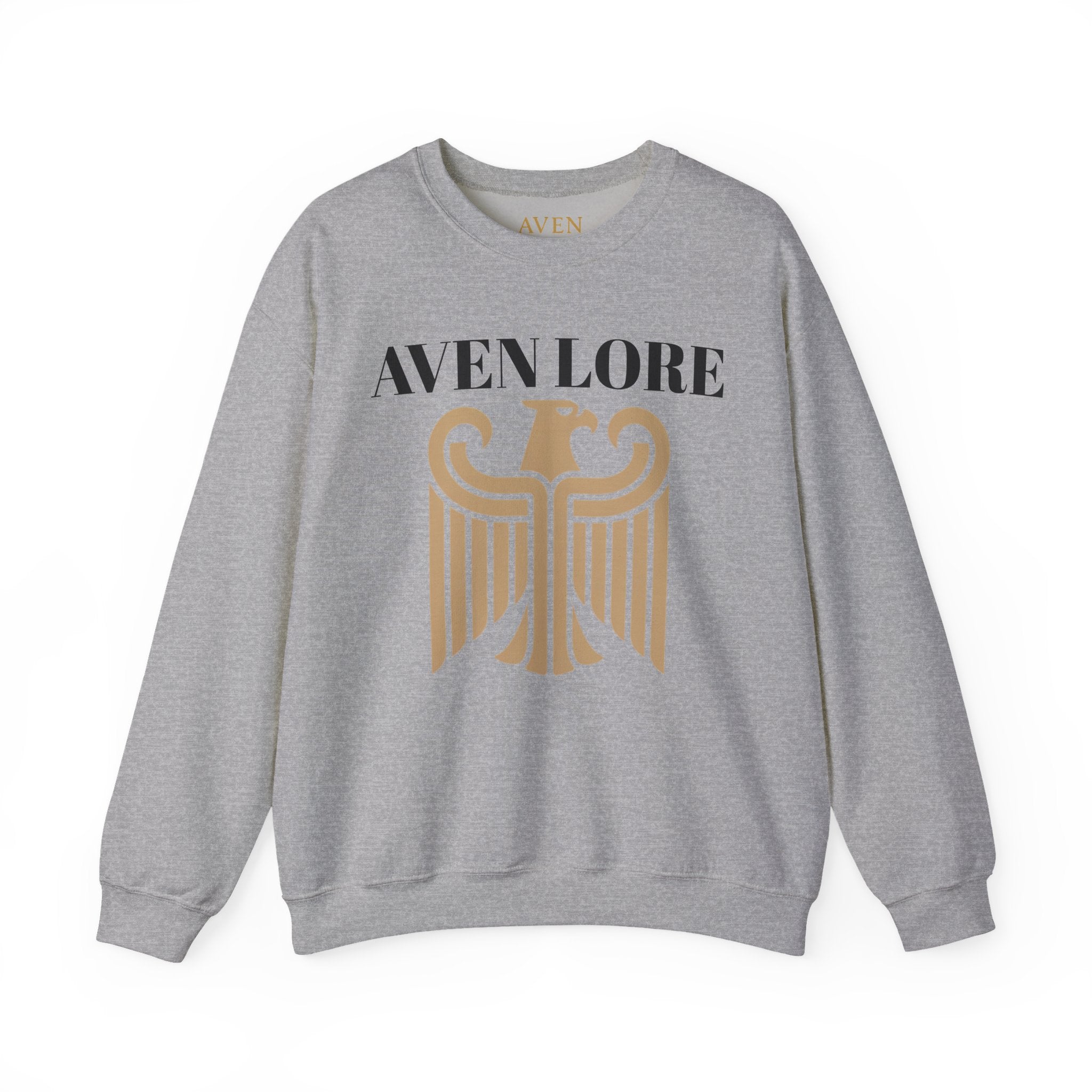 Aven Lore Crewneck Sweatshirt — Vintage Gold Eagle Graphic