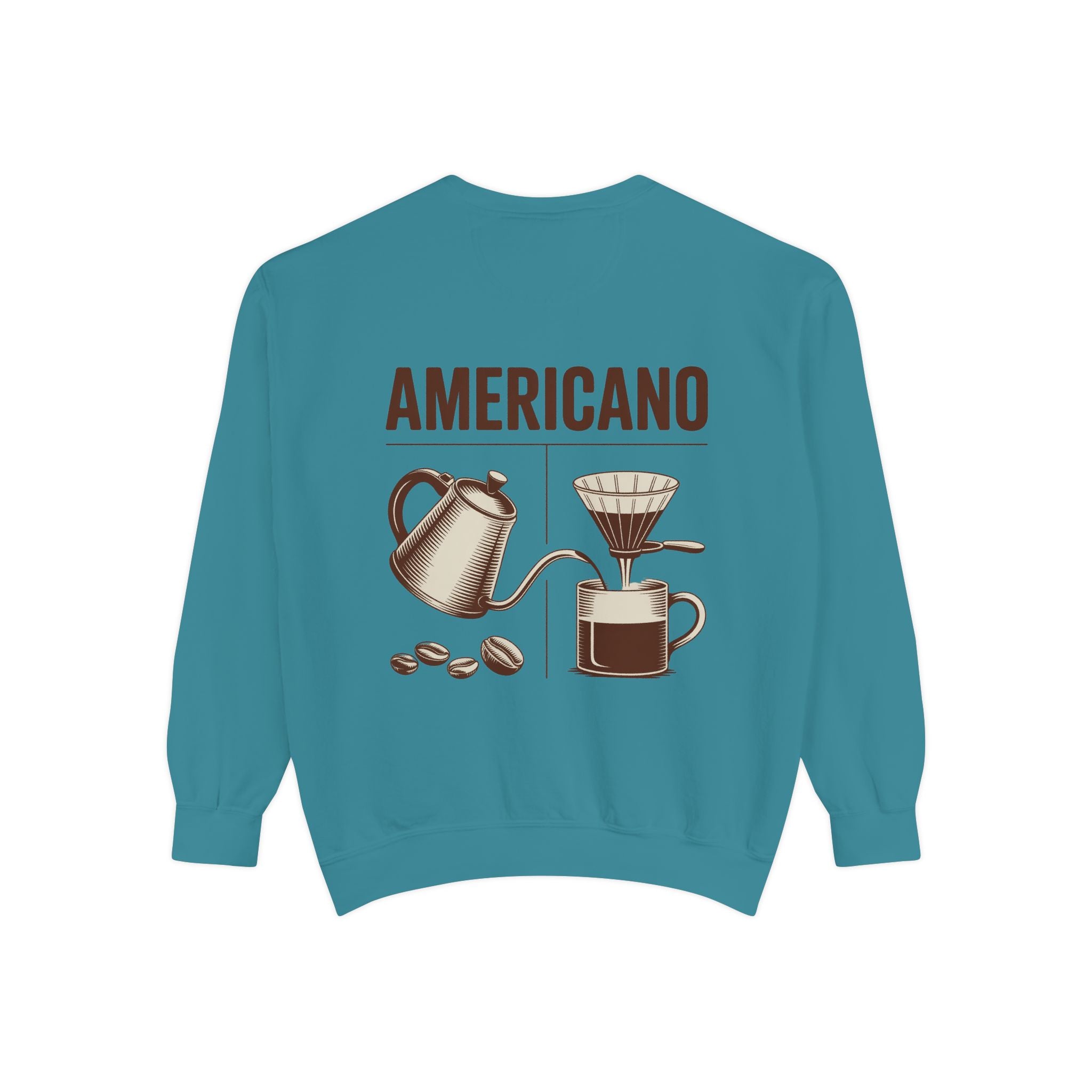 Americano Coffee Sweatshirt — 'Aven Lore' Cozy Barista Crewneck