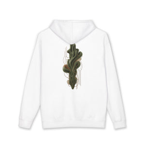 Aven Lore Hoodie — Minimal Brand Logo Hoodie with Abstract Organic Back Print