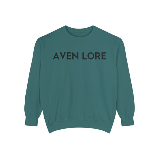 Aven Lore Text Sweatshirt — Minimalist Logo Crewneck