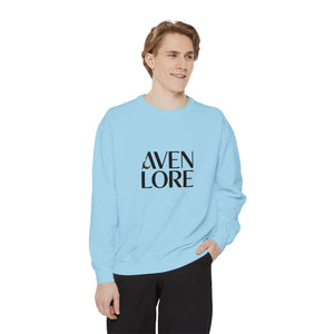Aven Lore Sweatshirt — 'WHY NOT' Back Graphic Garment-Dyed Crewneck